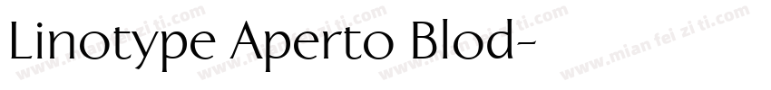Linotype Aperto Blod字体转换